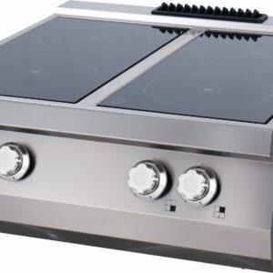 Premium Aragaz cu Infraroșu - 4 Arzătoare - Unitate Dublă - 90 cm Adâncime - Electric