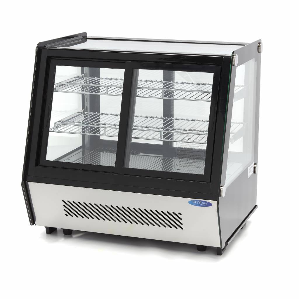 Vitrină Frigorifică Rotundă - 125 L - 71 cm - Uși Glisante Față și Spate