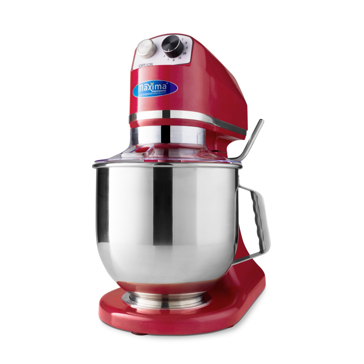 Mixer Profesional - 7 L - Până la 2 kg de Aluat - Roșu Zmeură