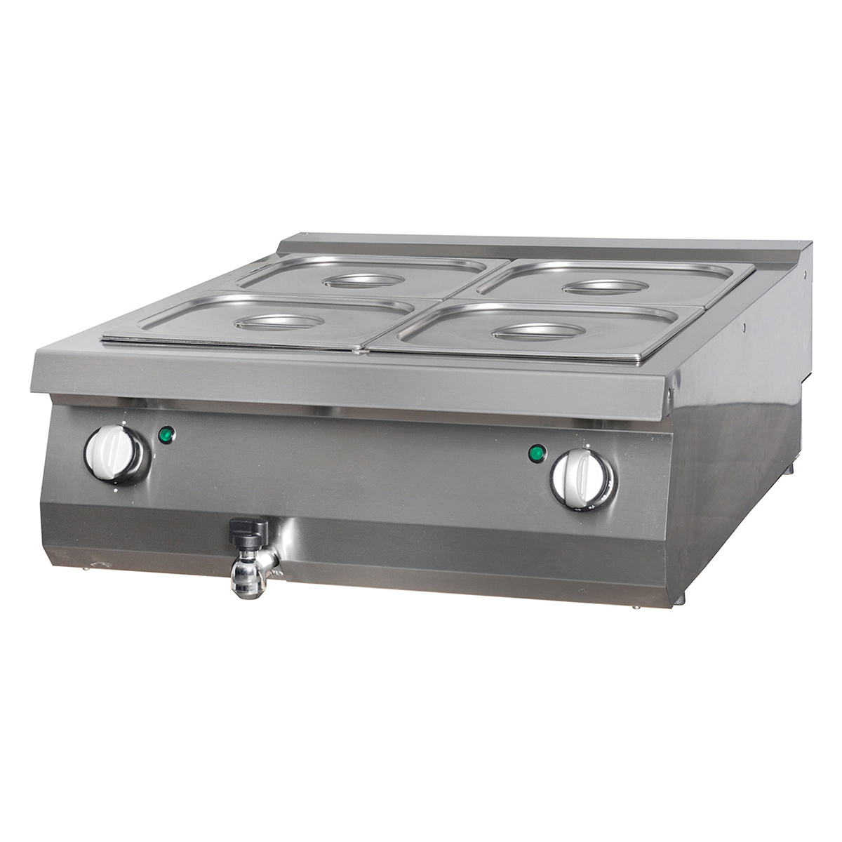 Premium Bain Marie - Unitate Dublă - 90 cm Adâncime - Electric