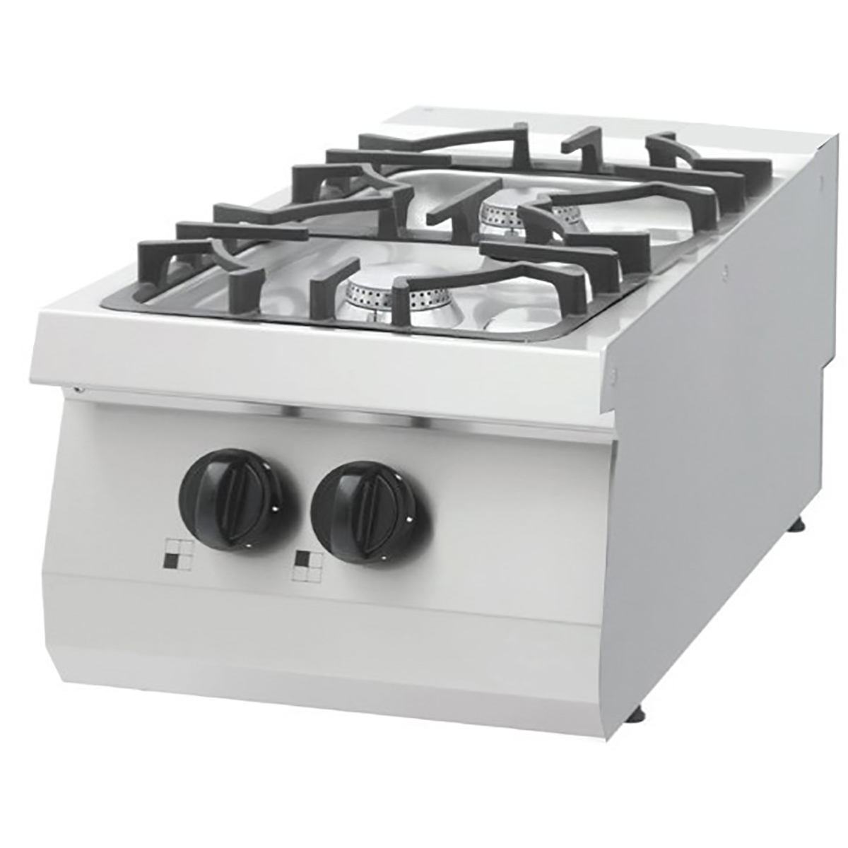 Heavy Duty Aragaz - 2 Arzătoare - Unitate Unică - 70 cm Adâncime - Gaz