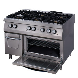 Premium Aragaz - 6 Arzătoare - Unitate Triplă - 90 cm Adâncime - incl. Cuptor - Gaz