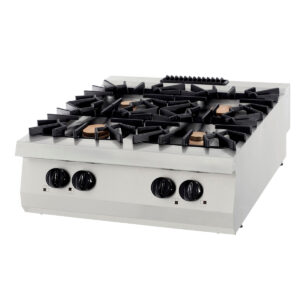 Premium Aragaz - 4 Arzătoare - Unitate Dublă - 90 cm Adâncime - 40kW - Gaz
