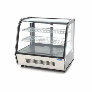 Vitrină Frigorifică Rotundă - 120 L - 70 cm - Uși Glisante Spate