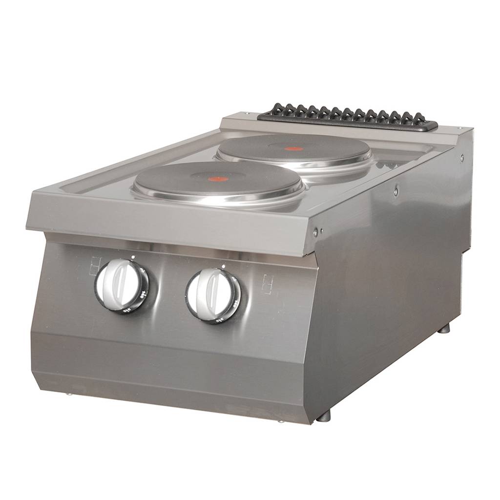 Heavy Duty Aragaz - 2 Arzătoare - Unitate Unică - 70 cm Adâncime - Electric