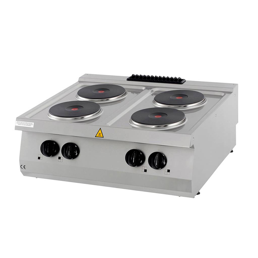 Heavy Duty Aragaz - 4 Arzătoare - Unitate Dublă - 70 cm Adâncime - Electric
