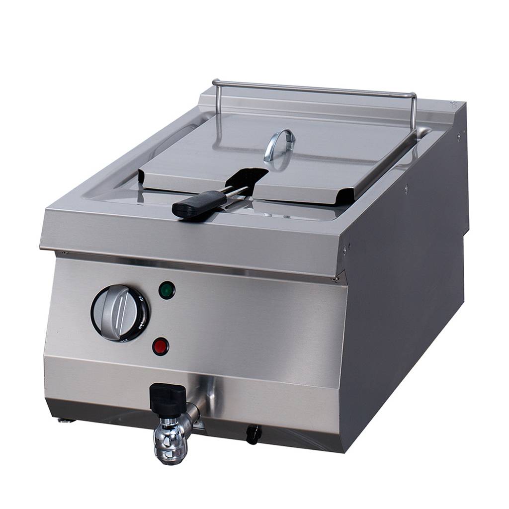 Heavy Duty Friteuză - 1 x 12 L - Unitate Unică - 70 cm Adâncime - cu Robinet de Scurgere - Electric