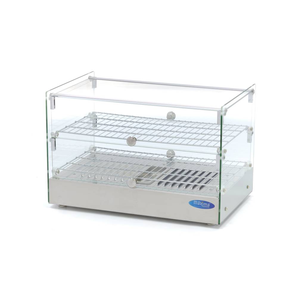 Vitrină care Menține Alimentele Calde - 50 L - 55 cm - 2 Rafturi