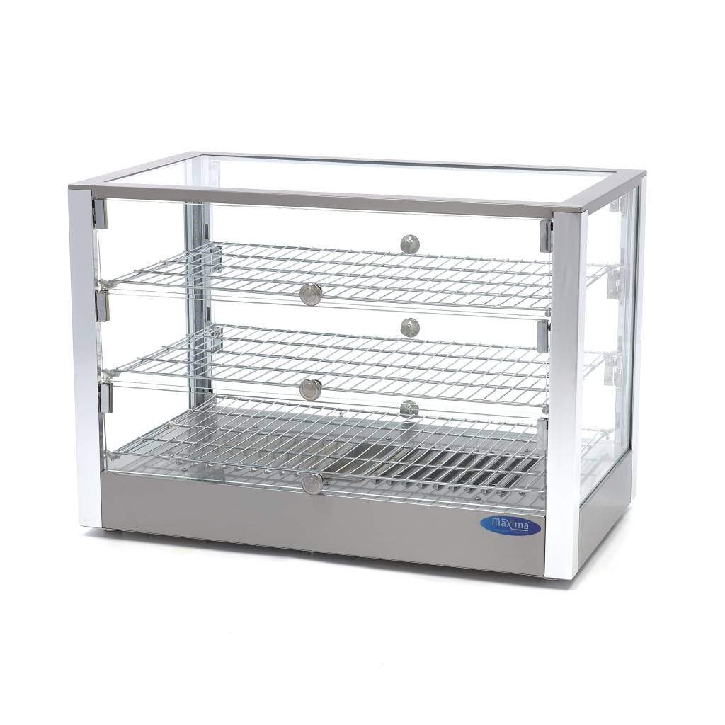 Vitrină care Menține Alimentele Calde - 115 L - 70 cm - 3 Rafturi