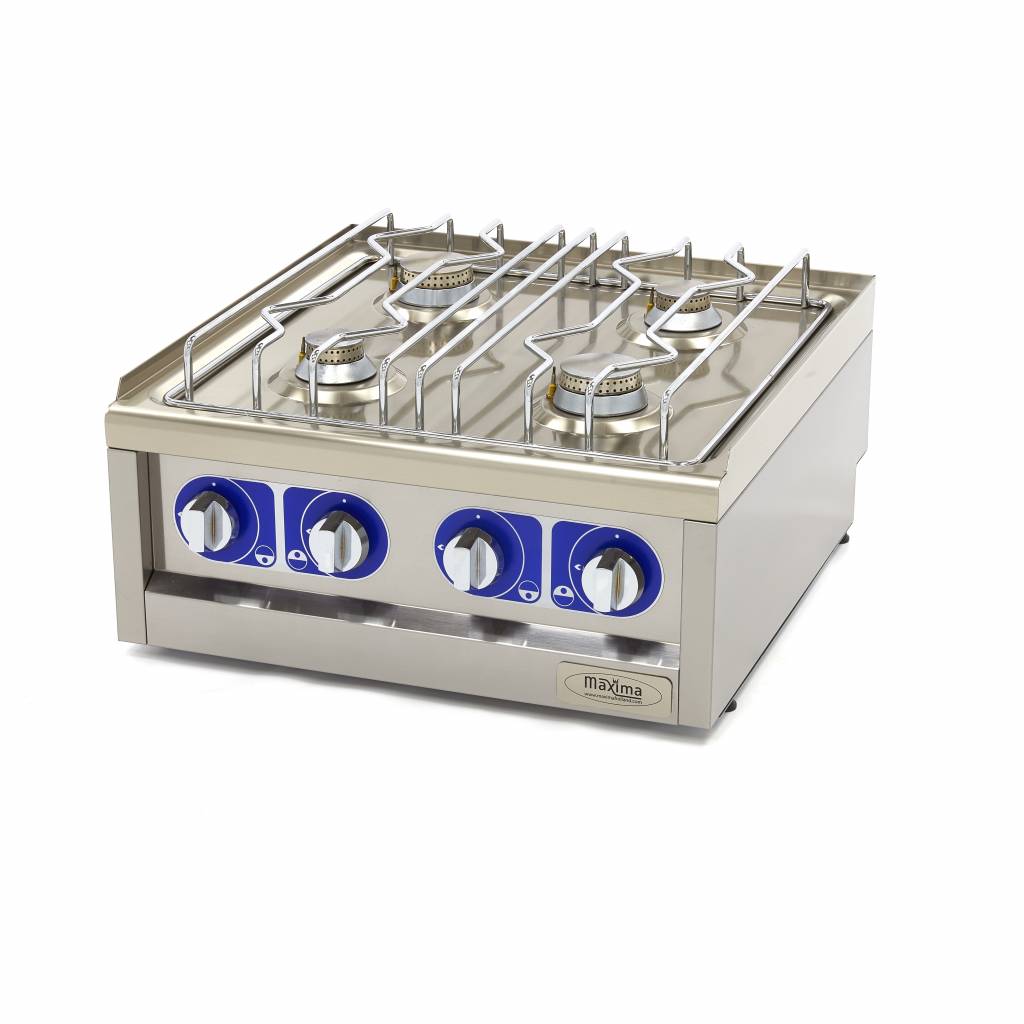 Aragaz de Calitate Comercială - 2 Arzătoare - Unitate Dublă - 60 cm Adâncime - Gaz