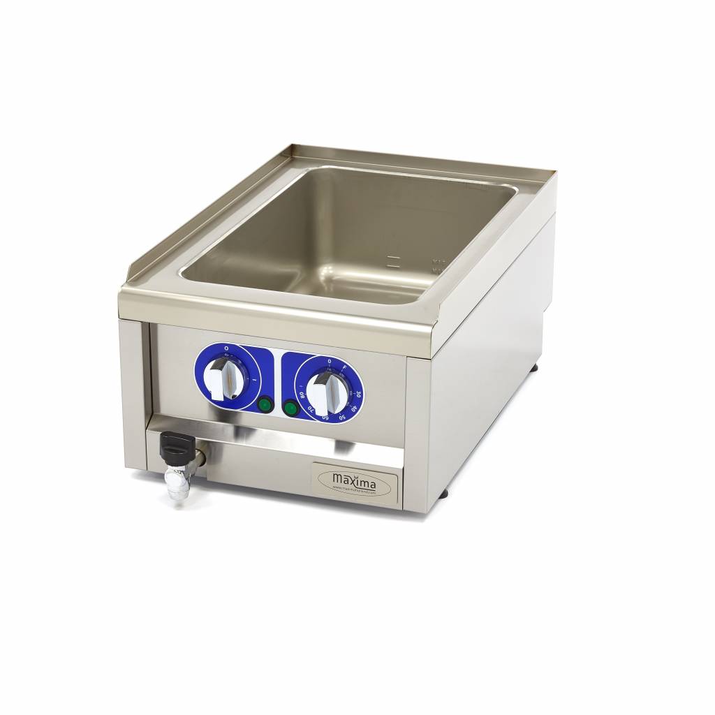 Bain Marie cu Robinet de Scurgere - Unitate Unică - 60 cm Adâncime - Electric