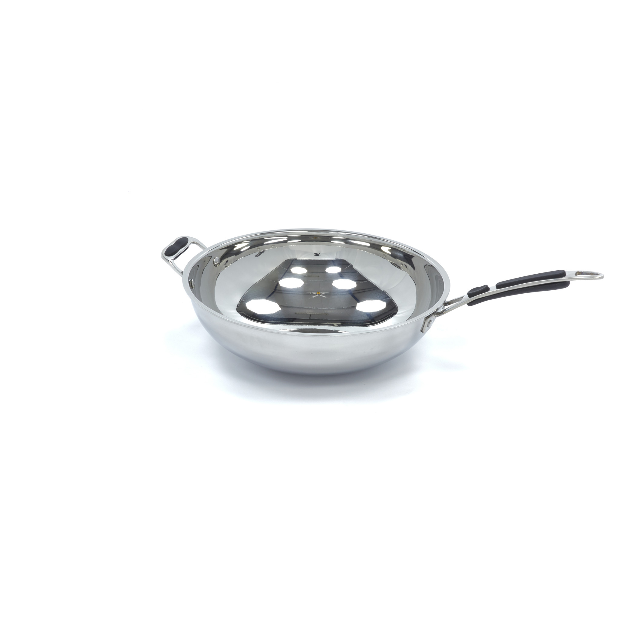 Tigaie Tip Wok - Ø36 cm - Oțel Inoxidabil - Inducție
