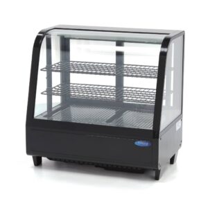 Vitrină Frigorifică Rotundă - 100 L - 68 cm - Ușă Glisantă Spate