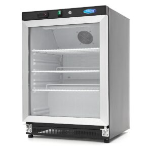 Frigider - 200 L - Negru - cu Ușă de Sticlă