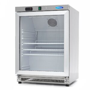 Frigider - 200 L - Oțel Inoxidabil - cu Ușă de Sticlă