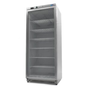 Congelator - 600 L - Oțel Inoxidabil - cu Ușă de Sticlă