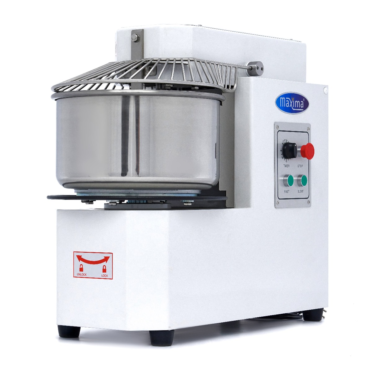 Malaxor Aluat - 20 L - 12 kg Aluat - 2 Viteze - Bol Detașabil