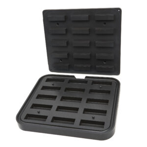 Formă de tartă - dreptunghiulară - 90x30/85x26 mm - 15 bucăți