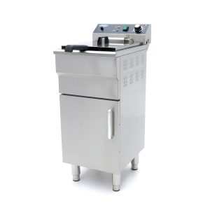 Friteuză - 16 L - 1 Coș - cu Robinet de Scurgere și Suport - 230V