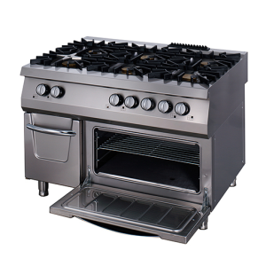 Premium Aragaz - 6 Arzătoare - Unitate Triplă - 90 cm Adâncime - Gaz incl. Cuptor Electric