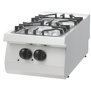Heavy Duty Aragaz - 2 Arzătoare - Unitate Unică - 70 cm Adâncime - 15 kW - Gaz