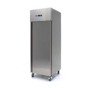 Congelator - 600 L - 3 Rafturi Reglabile (GN 2/1) - Oțel Inoxidabil - pe Roți