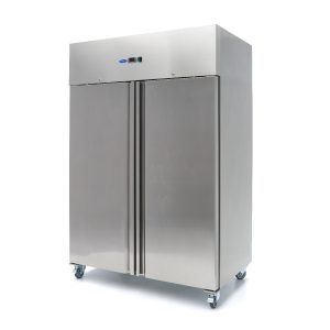 Congelator - 1200 L - 6 Rafturi Reglabile (GN 2/1) - Oțel Inoxidabil - pe Roți