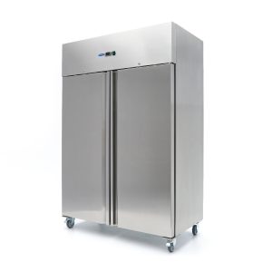 Frigider - 800 L - 6 Rafturi Reglabile - Oțel Inoxidabil - pe Roți